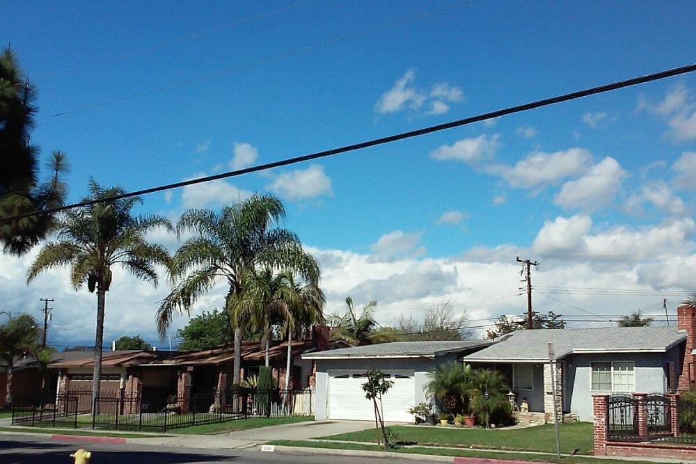 Row of houses in City of Industry.