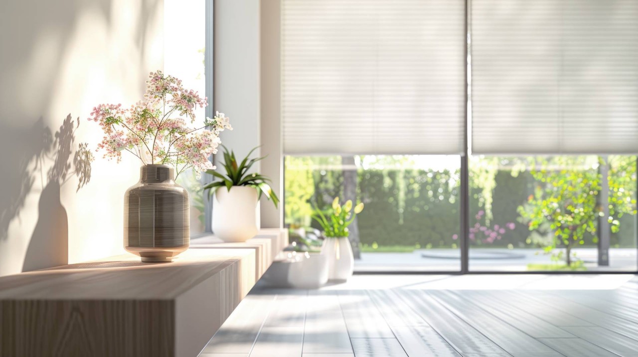 Cellular shades in a living room near City of Industry, CA